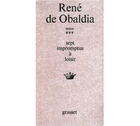 Théâtre T03 - Théâtre Tome 3 - René De Obaldia - Grasset - Livre