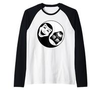 Théâtre Yin Yang - Masques comédie et tragédie Manche Raglan