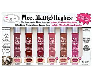 theBalm Meet Matte Hughes Set of 6 Mini Long-Lasting Liquid Lipsticks Volume 3