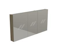 Thebalux armoire de toilette modèle D 1x 90x70 et 1x 50x70 3x porte L/R/R pivotante 2x tablette interrupteur/prise inclus éclairage LED indirect sous-face sans applique 5TY140009MW