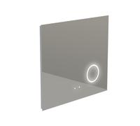 Thebalux miroir modèle H miroir rectangulaire équipé de chauffage de miroir indirect RGB tout autour commande tactile et miroir grossissant éclairé 4SP80019