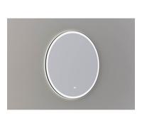 Thebalux miroir modèle M Luxe miroir rond 100cm équipé d'un éclairage LED indirect et direct tout autour fonction de gradation chauffage de miroir changement de couleur 3 couleurs blanc dans cadre noi