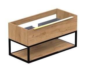 Thebalux Type meuble bas 100x45x50cm poignée rapportée laiton 1 tiroir softclose poignée standard MDF/panneau de particules/métal chêne Nebraska 1TY100436NE-NM