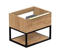 Thebalux Type meuble bas 60x45x50cm poignée rapportée laiton 1 tiroir softclose poignée standard MDF/panneau de particules/métal congo brown 1TY60436CB-NM