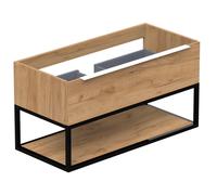 Thebalux Type Meuble sous vasque 100x45x50cm poignée blanc mat 1 tiroir softclose MDF Congo brown texture 1TY100436CB-NW