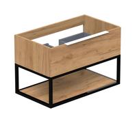 Thebalux Type Meuble sous vasque 80x45x50cm poignée blanc mat 1 tiroir softclose MDF Congo brown texture 1TY80436CB-NW