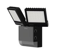 Theben 1020803 theLeda S17-100 BK Projecteur LED I détecteur de mouvement intégré I noir I 17 W I montage mural I température de couleur 4000 K I angle de détection 180° I portée de 10 m I orientable