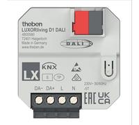 Theben 4800580 I LUXORliving D1 DALI I Acteur DALI TP 1 canal I Certifié DALI-2 I Encastré I Interface DALI-/KNX système de bus I Pour le système Smart Home KNX LUXORliving.