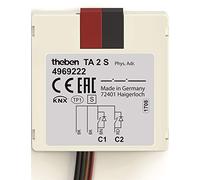 Theben 4969222 TA 2 S KNX Interfaces pour Boutons-poussoirs et entrée/Sortie Binaire I Fonctions : commutateur/Bouton-Poussoir, variateur, Stores, Commande Progressive, séquences, contrôle LED