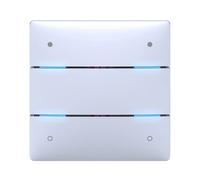 Theben 4969234 iON 104 KNX Capteur tactile avec 4 boutons et 4 LED d'état et capteur de température intégré I Commutation, gradation, store, capteur de valeur, contrôle des couleurs, etc.