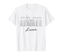 Thèbes Egypte Karnak Nil Obélisque Temples Pharaon Histoire T-Shirt Graphique avec Valeur, Homme, Blanc, XL