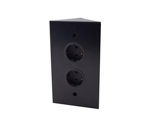 Thebo 2 Compartiment de l'énergie de Colonne d'angle de St 3007 prises â€“ Barre multiprise 2 prises en noir/d'angle/Inox/