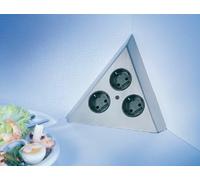 THEBO Dreiecks 3fach Prise Inox Prise de Courant D'Angle Dreiecks-Energiebox