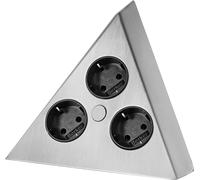 Mmira Triangle, Ecksteckdosenelement, Acier Inox