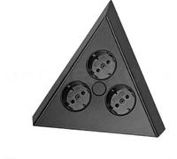 THEBO ST 3007/C Mira Triangle, éléments de prises de courant à encastrer, noir