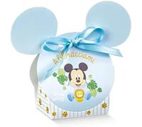 TheCartoonWorld DISNEY TOPOLINO Lot de 10 boîtes de rangement pour dragées, motif visage