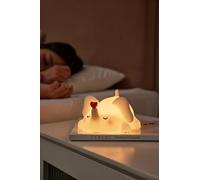TheCartoonWorld Lampe de nuit en silicone en forme d'éléphant, blanc avec cœur rouge, 125 x 82,5 x 136,5 mm, décoration de chambre à coucher pour enfants