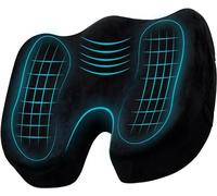 TheComfortZone Coussin de siège orthopédique Coussin de Chaise Ergonomique pour de Bureau, Fauteuil Roulant, Réduit la Douleur, améliore Le Confort d'assise et soulage Le Coccyx, Housse Lavable