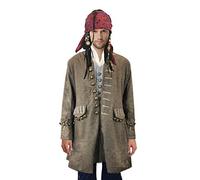 thecostumebase Exact Jack Sparrow Manteau Costume De Pirate Veste M/L/XL (M) Marron