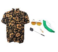 thecostumebase Fear & Loathing Las Vegas Shirt Hat Lunettes Orange Porte-Cigarette Swatter Duke (S)