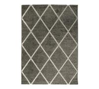 Tapis Moderne - THE DECO FACTORY - DEHORS-DEDANS CROISILLE - Résistant à la pluie - 160 x 230 cm Gris Gris