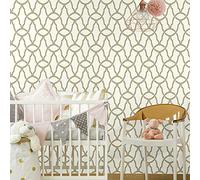 Thedecofactory Papier Peint AHESIF REPOSITIONNABLE Maillage Or