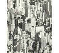 Thedecofactory RoomMates Papier Peint AHESIF REPOSITIONNABLE City Vinyle Multicolore