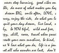 Thedecofactory RoomMates Papier Peint AHESIF REPOSITIONNABLE ECRITURE Noire