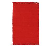 Thedecofactory Simply Coton - Tapis 100% Coton Rouge 50x80