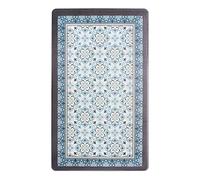 Thedecofactory Tapis de Cuisine Carreaux de Ciment, 45cm x 75cm, Cadre Bleu Gris