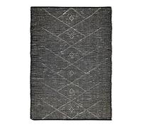 Thedecofactory Tapis en jonc de mer Motif Tribal Noir 160x230