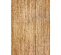 Thedecofactory - Tapis en Jute Rectangulaire Artisanal Tressé à la Main, Motif Lignes pour Salon, Chambre, Couloir, Cuisine, Entrée 80x150cm - Beige