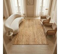 Thedecofactory Tapis en Jute tressé Main Lignes Naturel 160x230