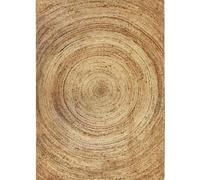 Thedecofactory Tapis en Jute tressé Main Motif Rond Naturel 300x400
