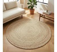 Thedecofactory Tapis en Jute tressé Naturel Artisanal D200