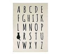 Thedecofactory Tapis Enfant imprimé Alphabet Chat 120x170