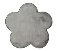 Thedecofactory Tapis Forme Fleur Extra-Doux Gris 90x90