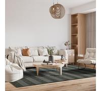 Thedecofactory Tapis intérieur-extérieur Aspect Jute Motif Lignes Vert 133x170