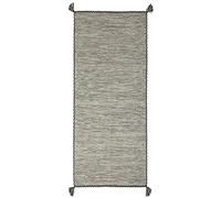 Thedecofactory Tapis Tissé et Tressé, 50cm x 120cm, Blanc