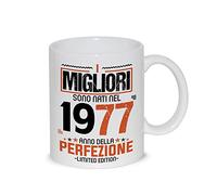 thedifferent Tasse Petit déjeuner Latte Thé Mug Relax avec graphismes - Les meilleurs sont nés en 1977 année de la perfection - Idée cadeau Anniversaire Noël Papa Grand-père Frère Oncle Amico
