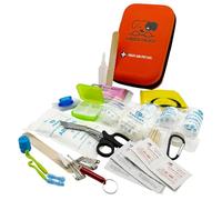 TheDogTagCo Kit de premiers secours pour chien - Plus de 40 fournitures de santé - Compact et portable - Soyez prêt pour toute urgence pour animal domestique V2