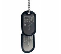 TheDogTagCo Lot de plaques militaires en acier inoxydable Rambo avec chaîne et silencieux inclus