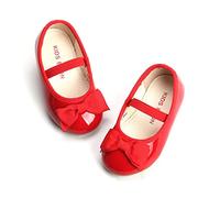 Thee BRON Girl'S Toddler / Little Kid Ballet Mary Jane Flat Dress Shoes, G02 Rouge, 14.0 cm