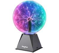Theefun Lampe Plasma 8 Pouces, Boule Plasma Magique Interactive Touch et Son Globe Plasma Éducatif de Physique, Lampe Décorative pour Fêtes, Anniversaire et Ambiance(Multicolore)