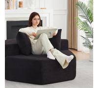TheEshow Un Fauteuil Hexagonal au Style Moderne, Qui se distingue par des possibilités de Combinaison variées et Une Conception modulaire ; ce modèle revêtu de Chenille est idéalement adapté