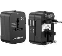 Thef-Adaptateur De Voyage Universel Prises Anglaise Europe Americaine Australie Prises Internationale Avec 2 Prise Électrique Usb Pour Plus De 200 Pays