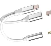 Thef-Adaptateur Usb C Vers Aux Audio Jack(2 En 1)Connecteur Ecouteur 3.5mm Pour Iphone16 15 Pro Max Type C Chargeur Câble Pour Apple Casque Dac Auxiliaire Adapter Compatible Avec Samsung Pour Ipad Sp