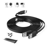 Thef-Câble De Chargeur Usb A Vers Usb C 3m 2pack,Long Plat Cordon Type A 2.0 Vers Type C Pour Blink Outdoor 4,Blink Mini 2,Eufy Solocam C210/S340/S220,Indoor Cam S350/C220,Eufycam 3/S330,3c/S300