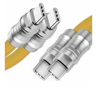 THEF-Cable USB C to USB C pd 100w, Skin Friendly Liquid silicone Material Quick charge Cable USB type C Interface Device Universal charge Cable (Yellow 1M 2Pack)