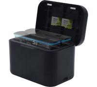 Thef-Chargeur De Batterie Pour Insta360 X4, 2 Canaux, Chargeur Rapide Et Portable, Hub Storage Station Avec Fentes Pour Cartes Sd Misro Et Câble Usb De Type C Et Couvercle Magnétique (Piles Non Inclu